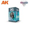 AK Interactive AK1067 WARGAME COLOR SET. BLUE PLASMA AND GLOWING EFFECTS. 4x17 ml